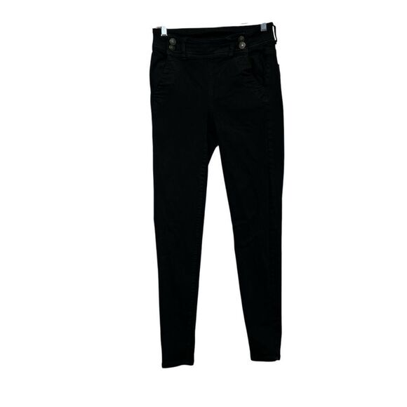 American Eagle Next Level Stretch Jeans Womens 0 Regular Hi Rise Jegging Black - Picture 3 of 12